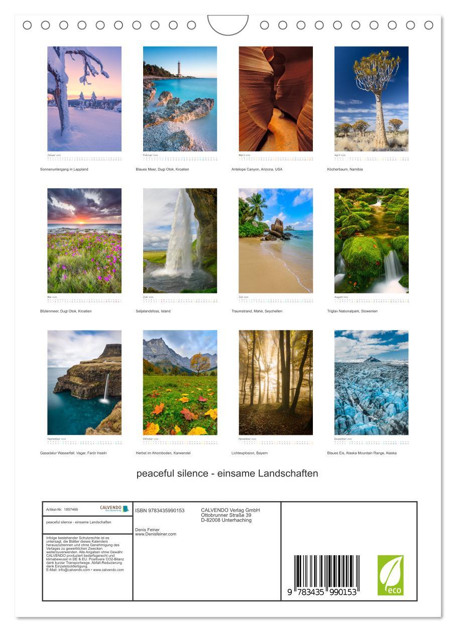 Bild: 9783435990153 | peaceful silence - einsame Landschaften (Wandkalender 2025 DIN A4...