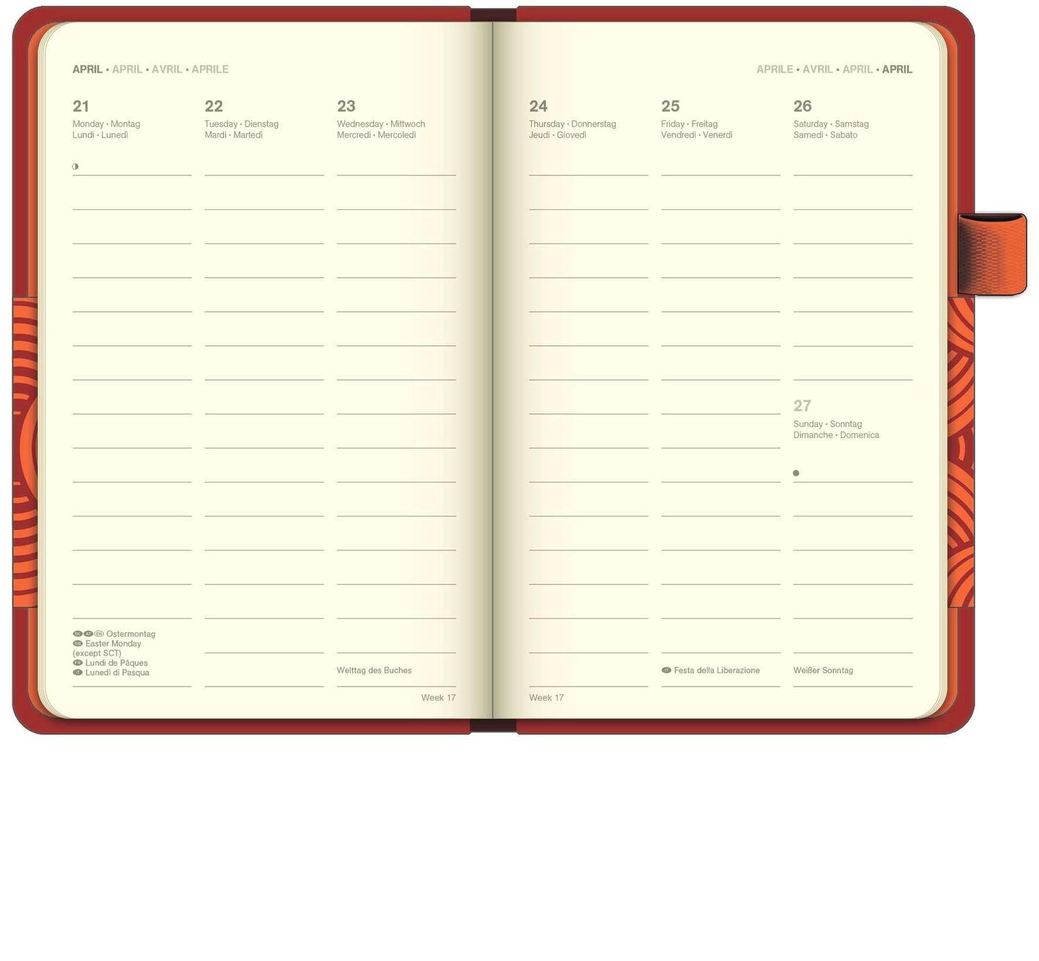 Bild: 4002725994905 | Rust 2025 - Diary - Buchkalender - Taschenkalender - 9x14 | Cool Diary