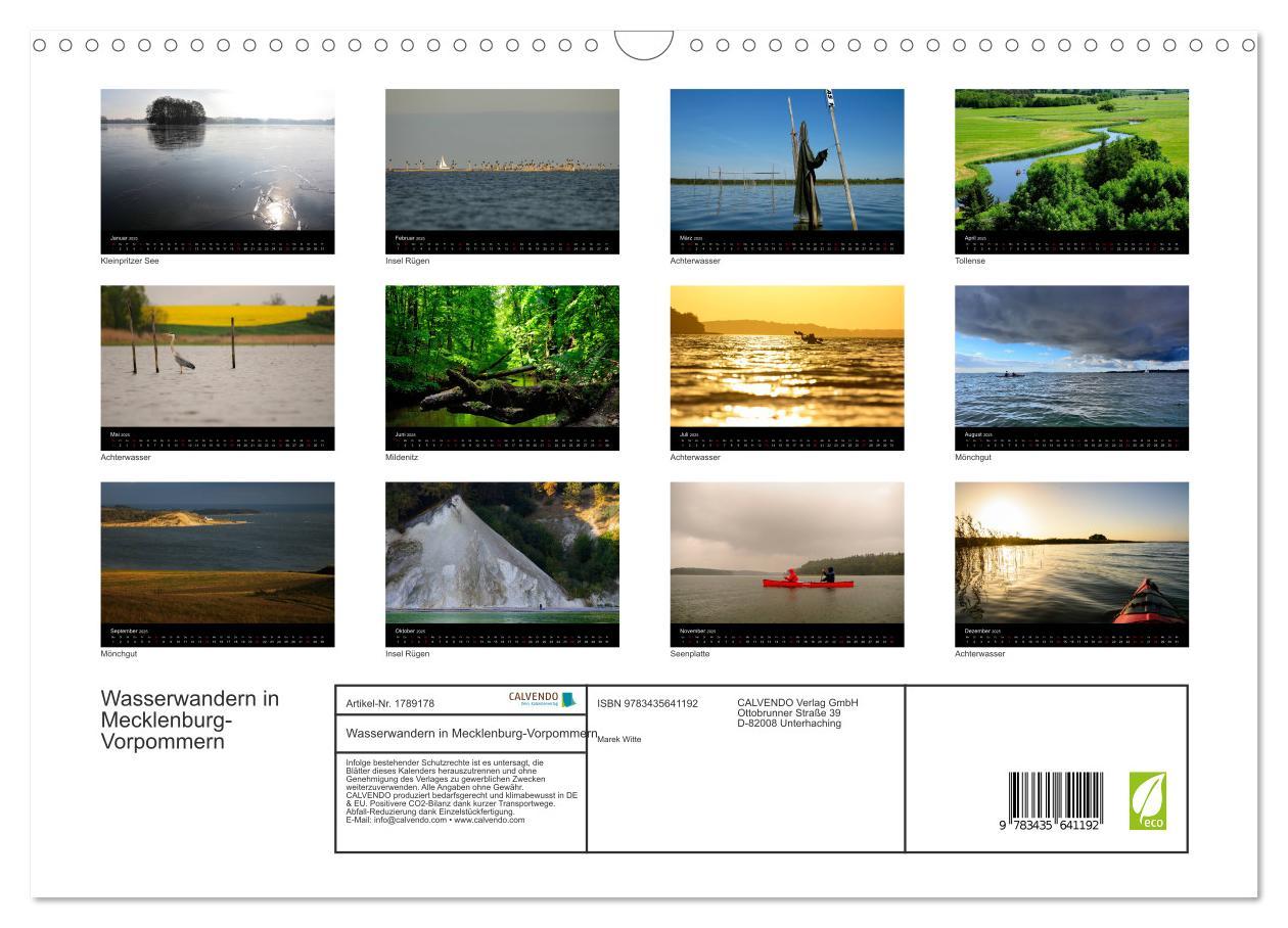 Bild: 9783435641192 | Wasserwandern in Mecklenburg-Vorpommern (Wandkalender 2025 DIN A3...