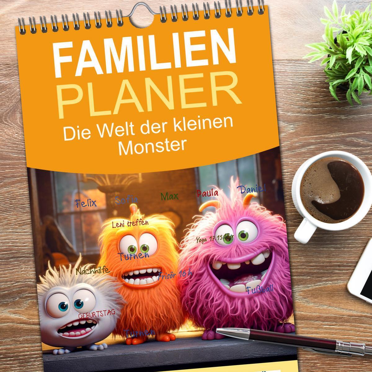 Bild: 9783457092040 | Familienplaner 2025 - Die Welt der kleinen Monster mit 5 Spalten...