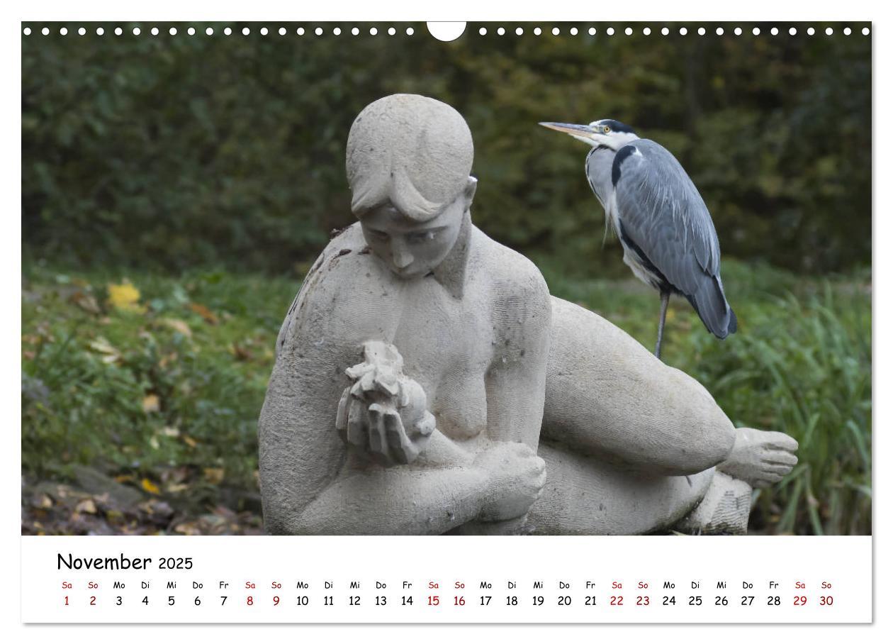 Bild: 9783435176366 | Die Graureiher vom Ahnepark (Wandkalender 2025 DIN A3 quer),...