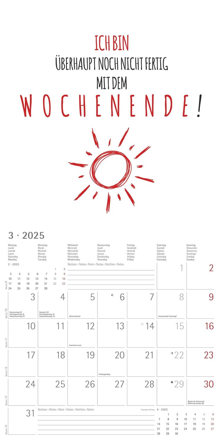 Bild: 4251732343132 | Sprüche 2025 - Broschürenkalender 30x30 cm (30x60 geöffnet) -...