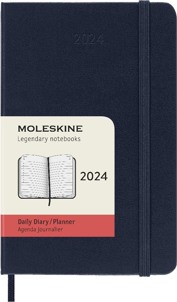 Bild: 8056598856538 | Moleskine 12 Monate Tageskalender 2024, Pocket/A6, Saphir | Buch