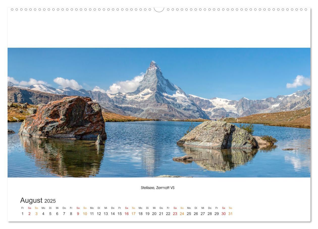 Bild: 9783435067060 | Bergseen Schweiz von Urs Mühlich (Wandkalender 2025 DIN A2 quer),...