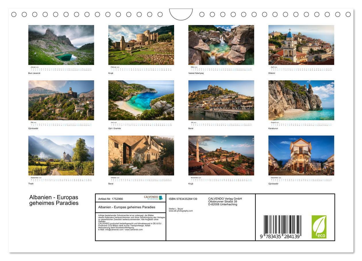 Bild: 9783435284139 | Albanien - Europas geheimes Paradies (Wandkalender 2025 DIN A4...