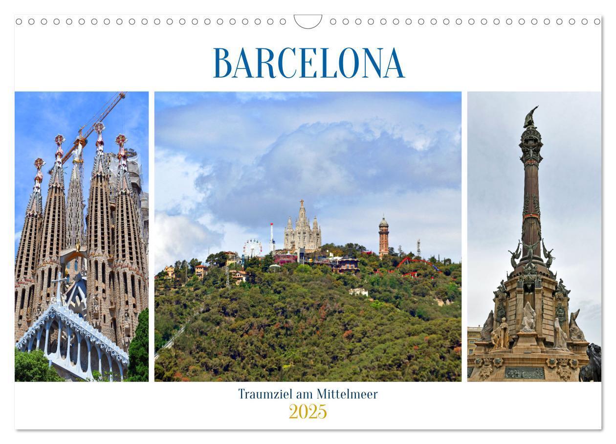 Cover: 9783383865848 | BARCELONA, Traumziel am Mittelmeer (Wandkalender 2025 DIN A3 quer),...