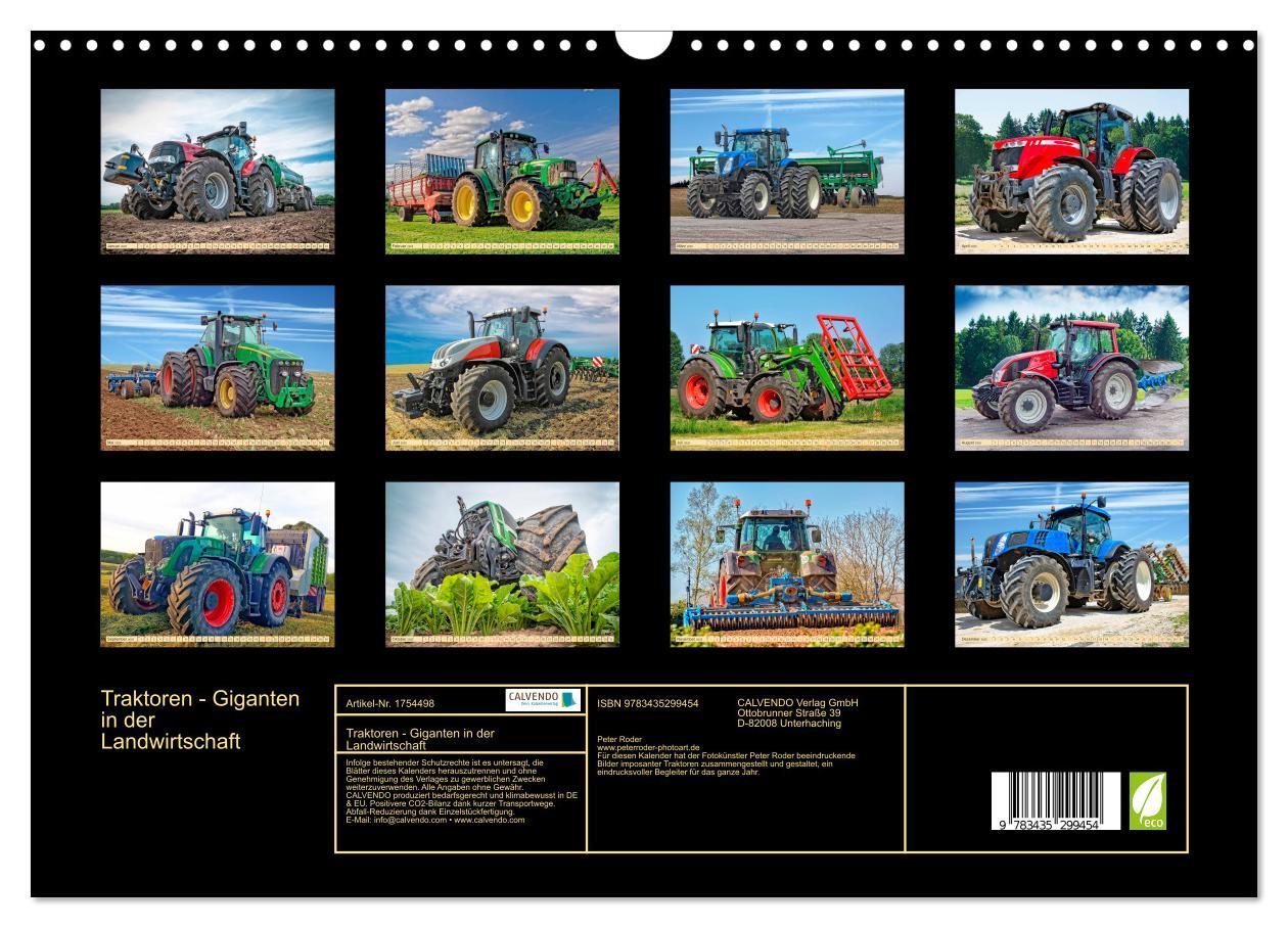 Bild: 9783435299454 | Traktoren - Giganten in der Landwirtschaft (Wandkalender 2025 DIN...