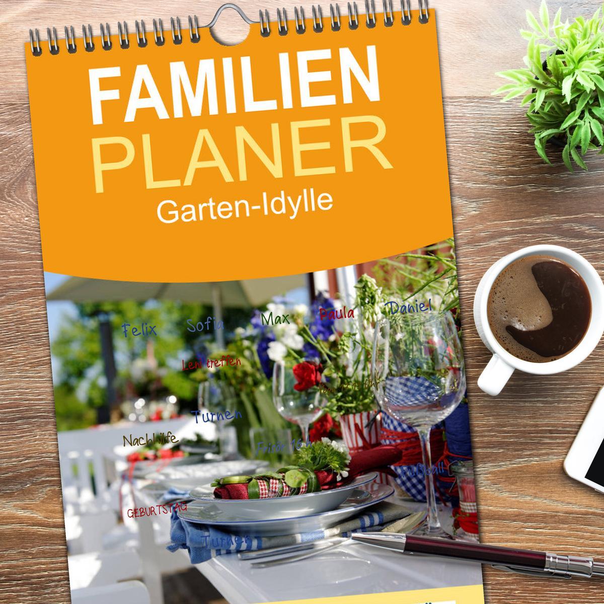 Bild: 9783457122594 | Familienplaner 2025 - Garten-Idylle 2025 mit 5 Spalten...