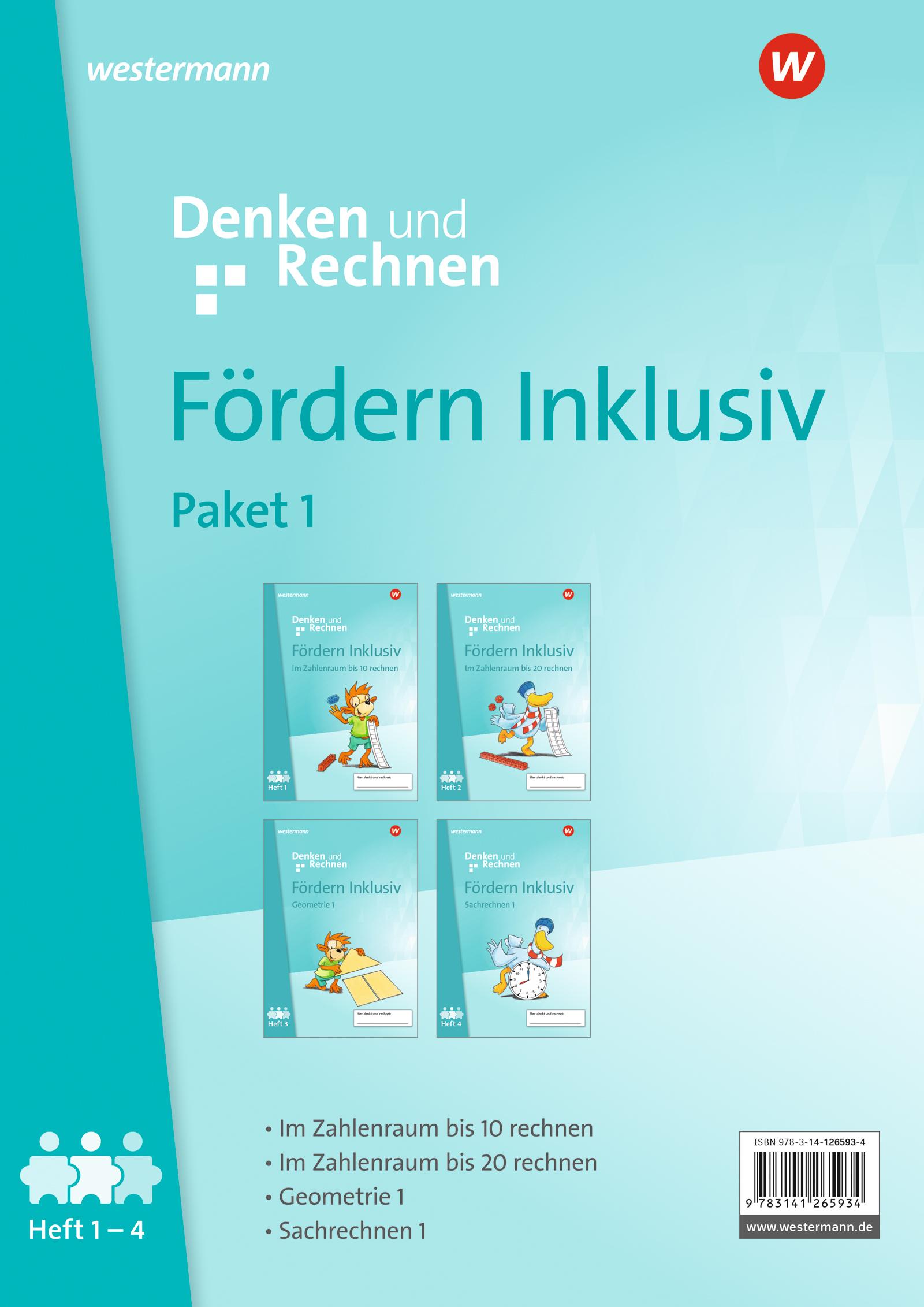 Cover: 9783141265934 | Fördern Inklusiv. Hefte 1-4 im Paket Denken und Rechnen | Ausgabe 2024