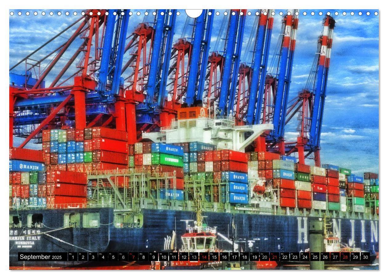 Bild: 9783435690220 | Faszination Hafen - Hamburg (Wandkalender 2025 DIN A3 quer),...