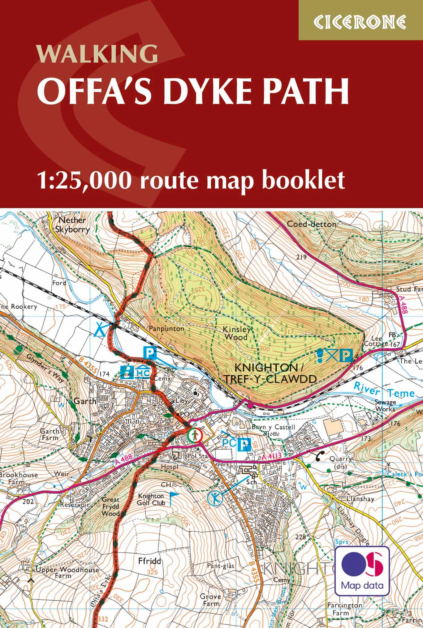 Cover: 9781852848941 | Offa's Dyke Map Booklet | 1:25,000 OS Route Mapping | Mike Dunn | Buch