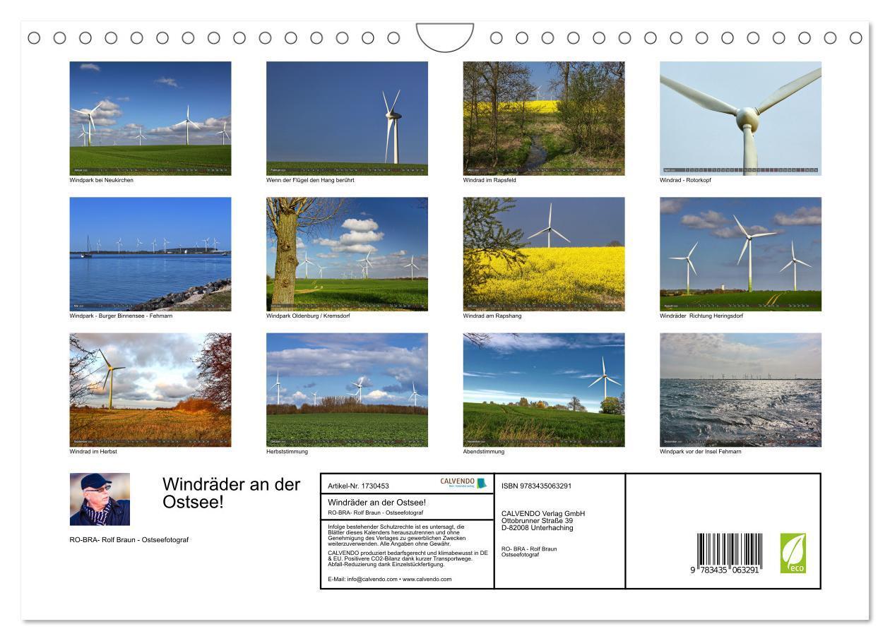 Bild: 9783435063291 | Windräder an der Ostsee! (Wandkalender 2025 DIN A4 quer), CALVENDO...