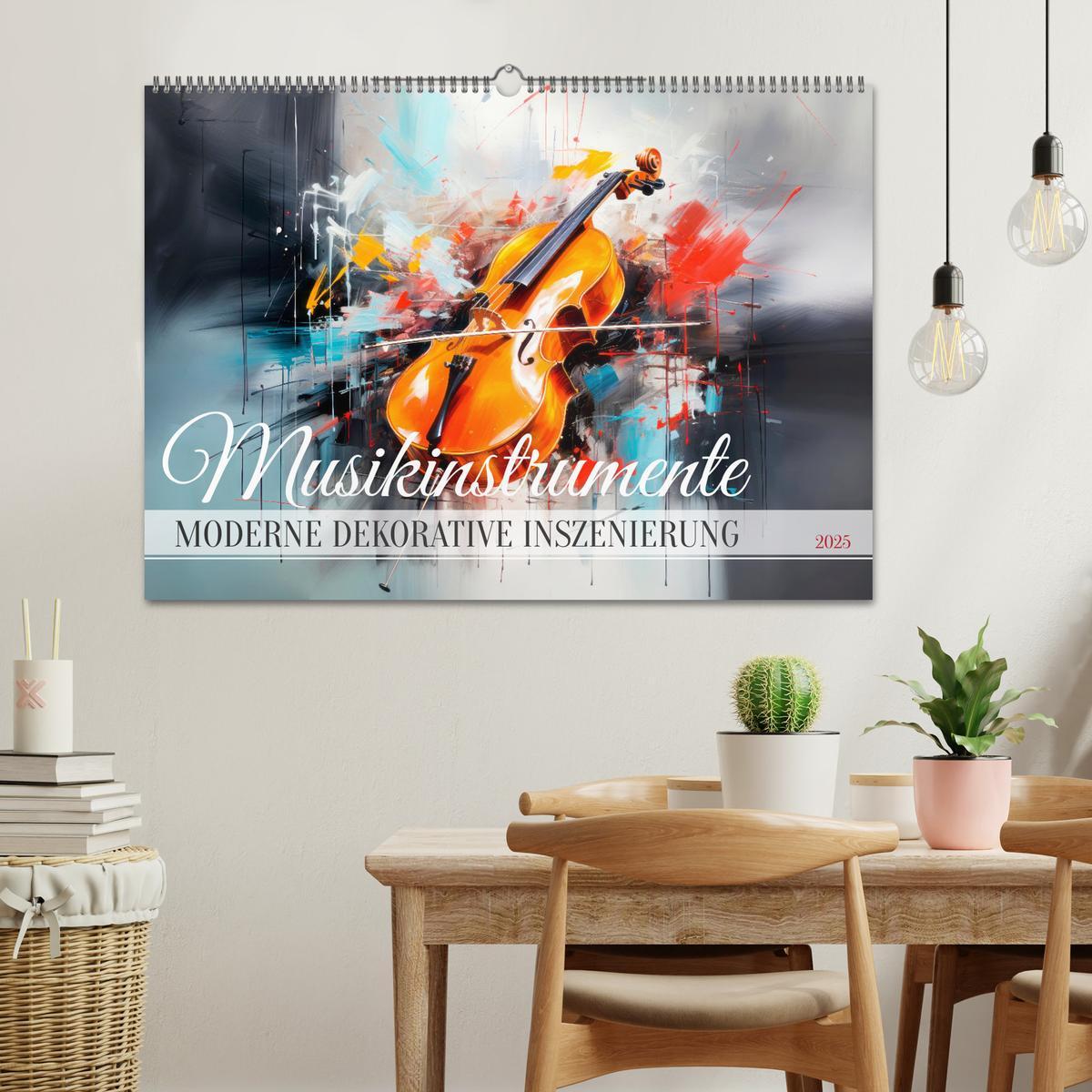 Bild: 9783383852619 | MUSIKINSTRUMENTE Moderne dekorative Inszenierung (Wandkalender 2025...