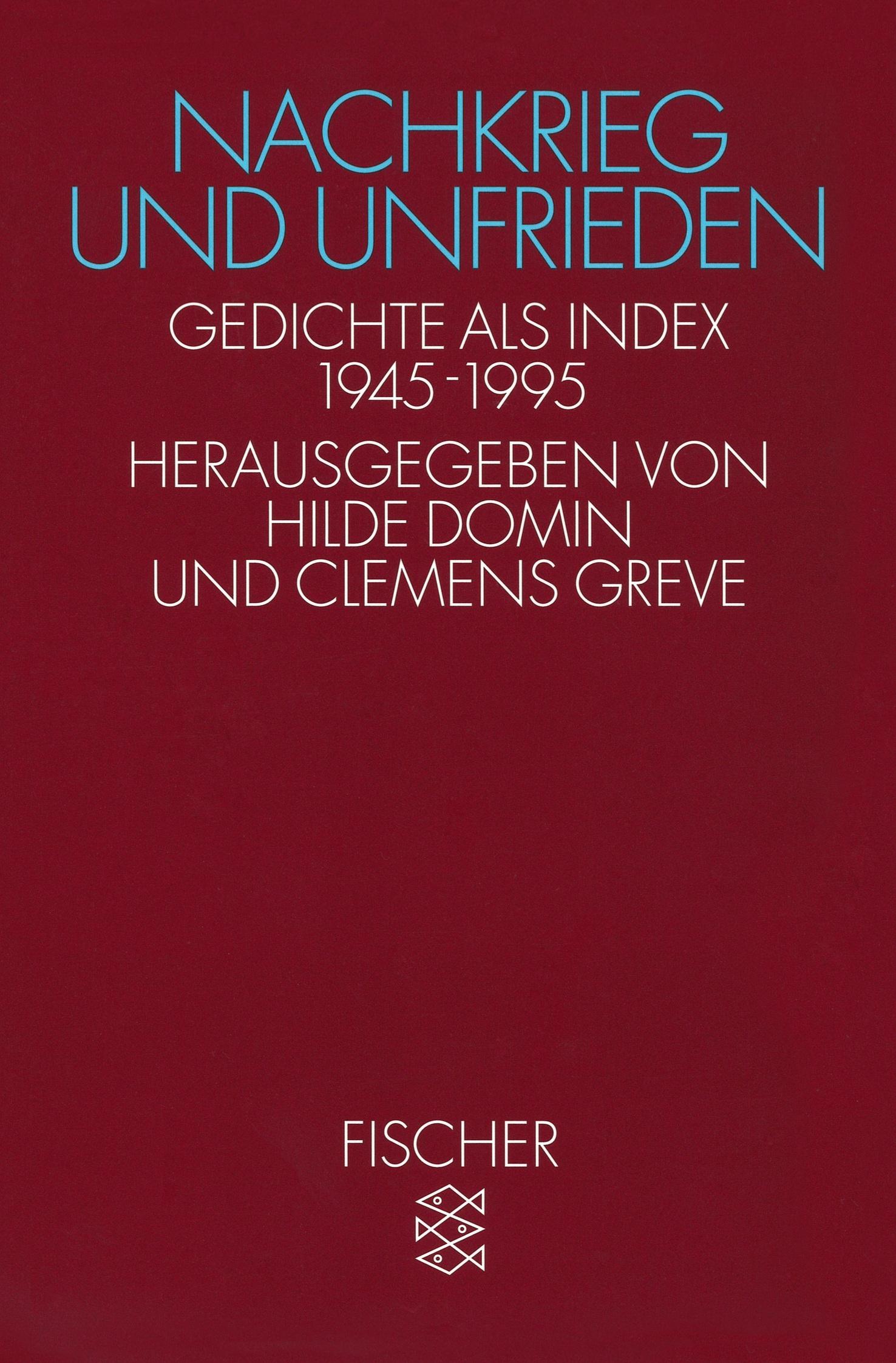 Cover: 9783596125265 | Nachkrieg und Unfrieden | Gedichte als Index 1945 - 1995 | Taschenbuch