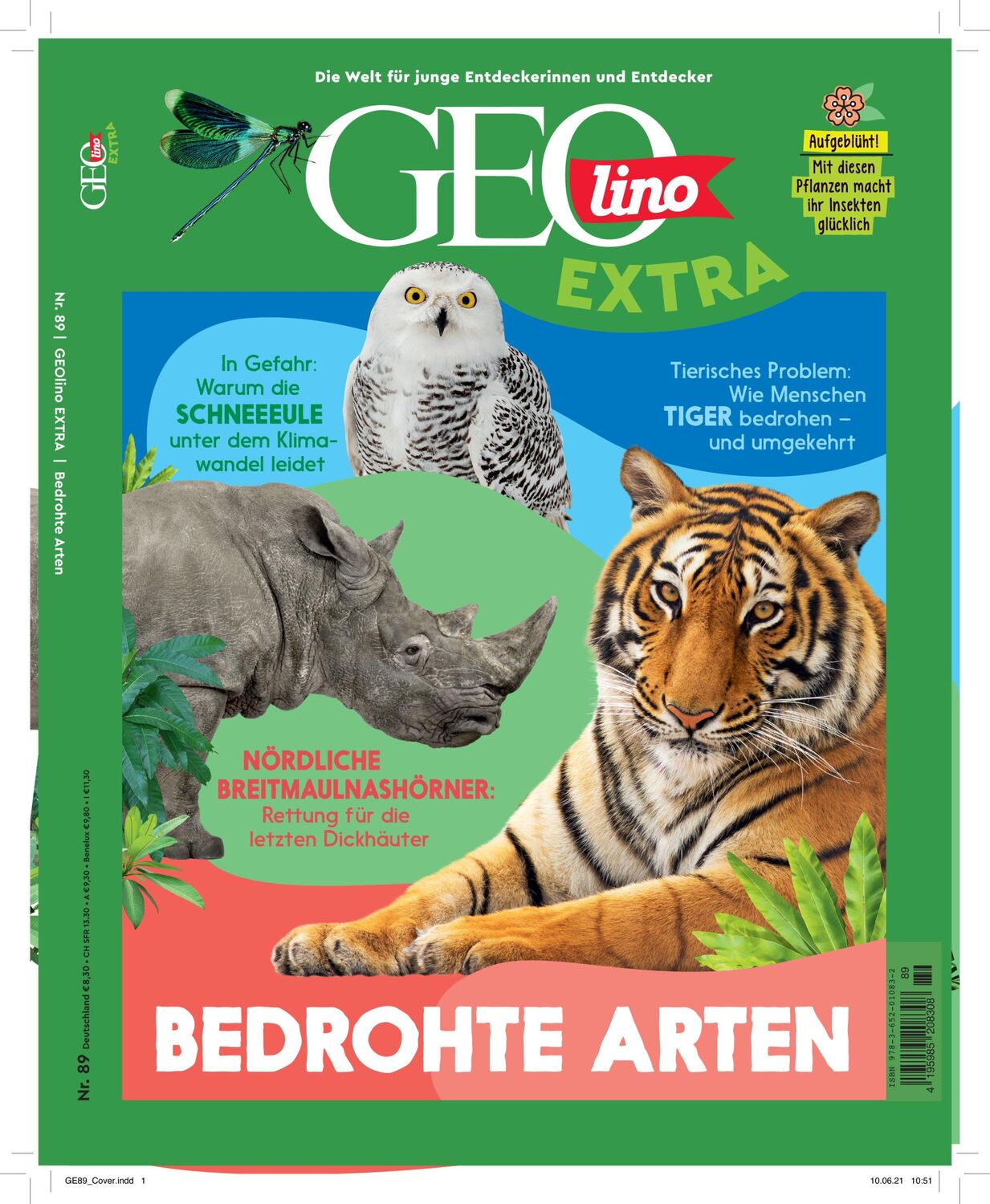 Cover: 9783652010832 | GEOlino Extra / GEOlino extra 89/2021 - Bedrohte Arten | Rosa Wetscher