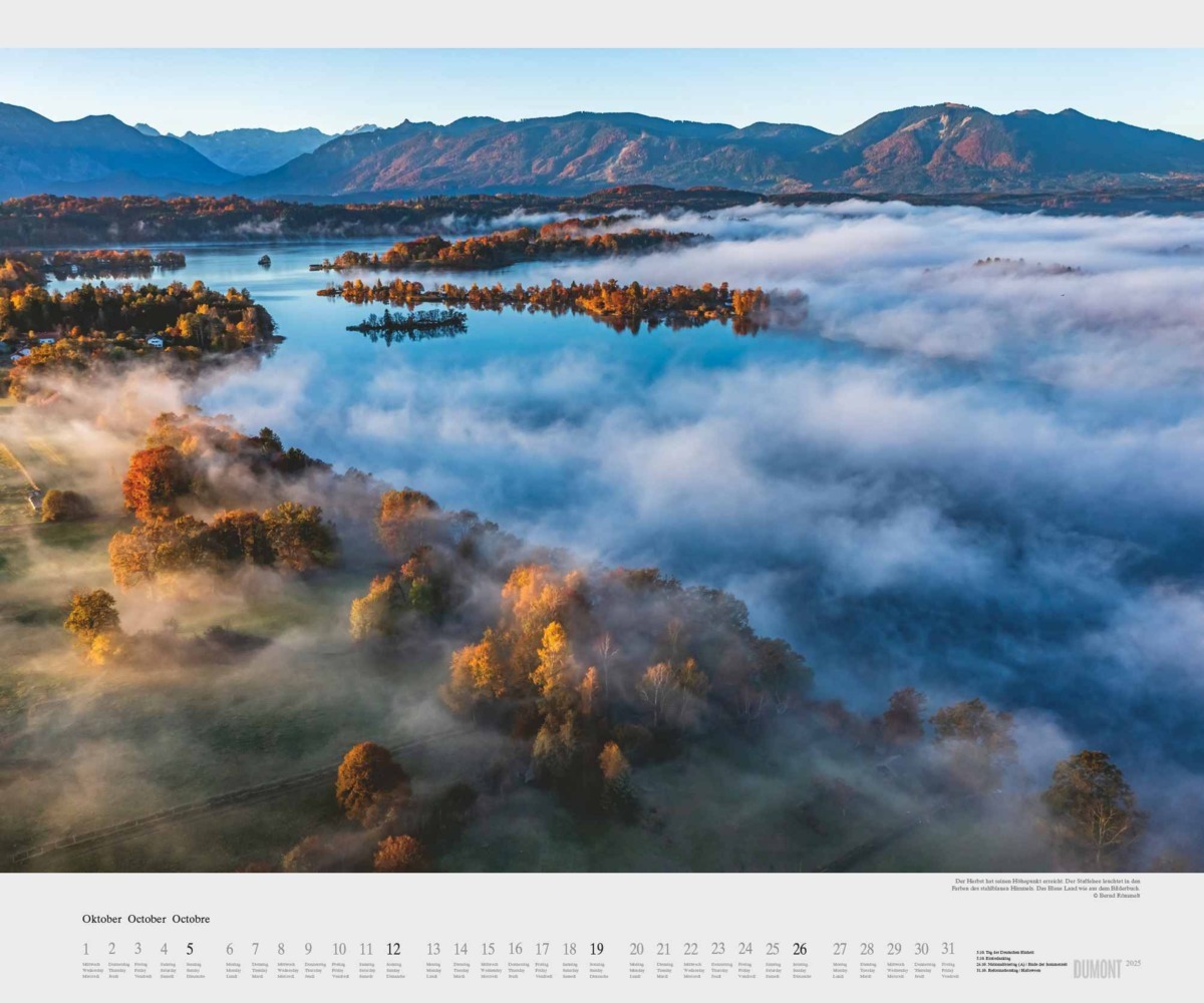 Bild: 4250809653747 | DUMONT - Im Zugspitzland 2025 Wandkalender, 60x50cm, Kalender mit...