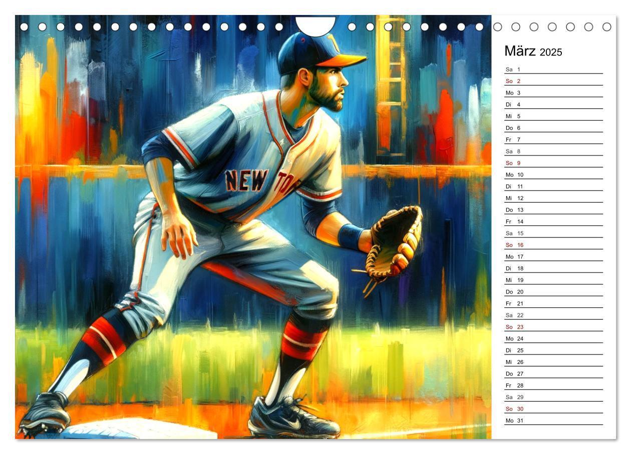 Bild: 9783383776366 | Baseball Acryl - Zwischen Realität und KI Visionen (Wandkalender...