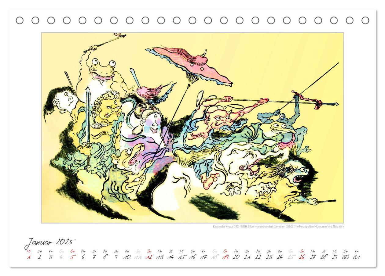 Bild: 9783383864346 | Kawanabe Kyosai: Einhundert Dämonen (Tischkalender 2025 DIN A5...