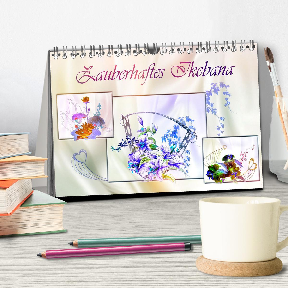 Bild: 9783435317059 | Zauberhaftes Ikebana (Tischkalender 2025 DIN A5 quer), CALVENDO...