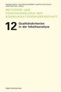 Cover: 9783869621500 | Qualitätskriterien in der Inhaltsanalyse | Taschenbuch | 294 S. | 2015