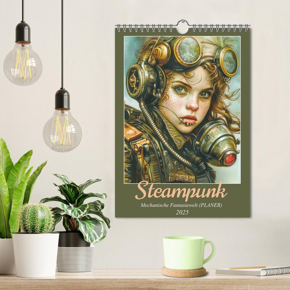 Bild: 9783457146774 | Steampunk - Mechanische Fantasiewelt (Wandkalender 2025 DIN A4...