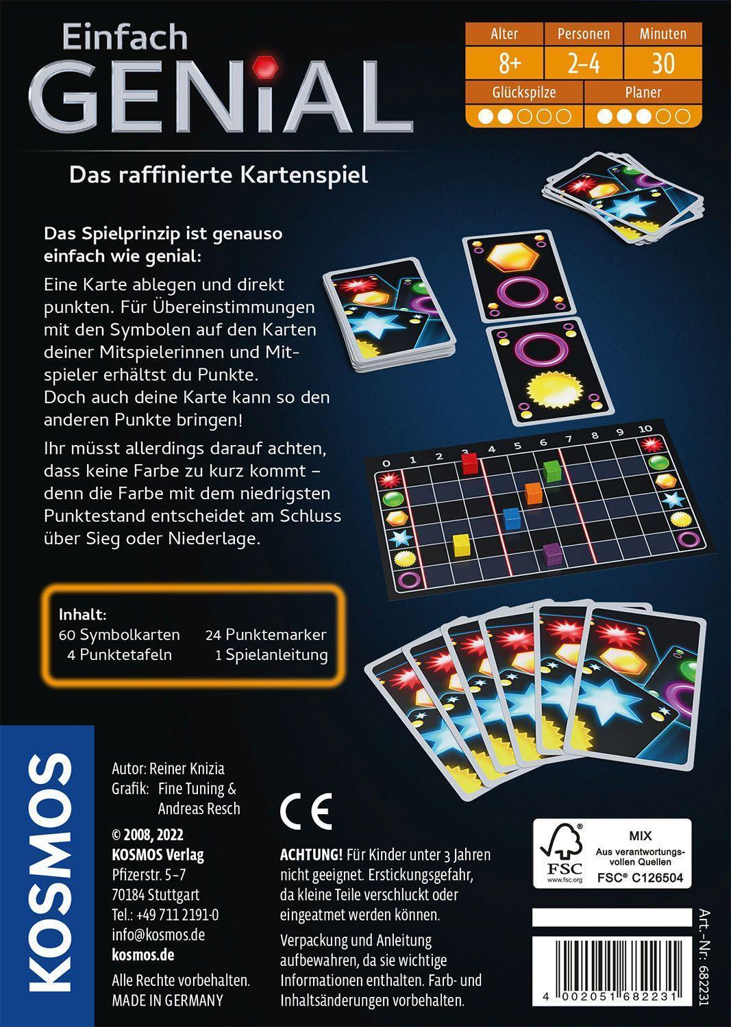 Bild: 4002051682231 | Einfach Genial - Das Kartenspiel | Spiel | Deutsch | 2022 | Kosmos