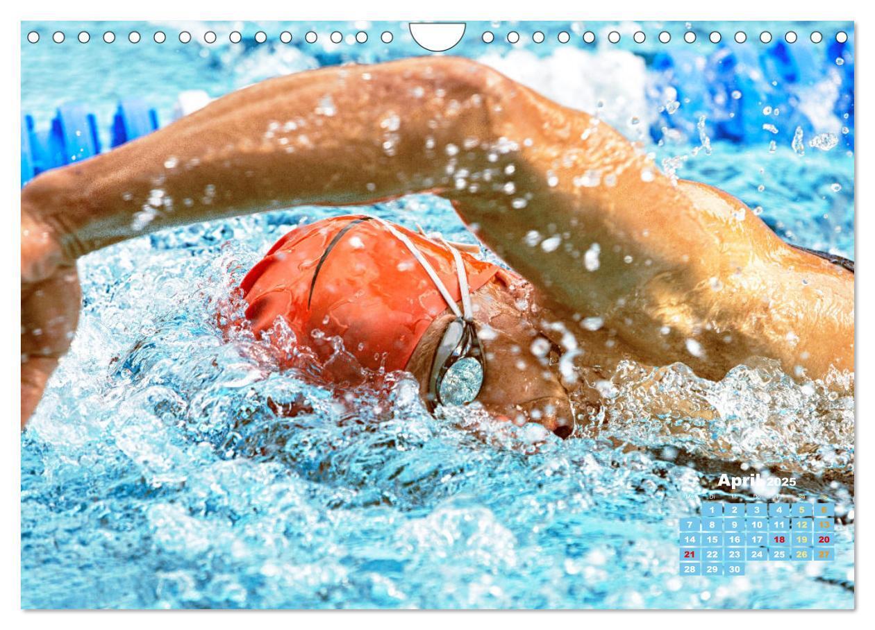 Bild: 9783383855160 | Schwimmen: Sport auf blauen Bahnen (Wandkalender 2025 DIN A4 quer),...