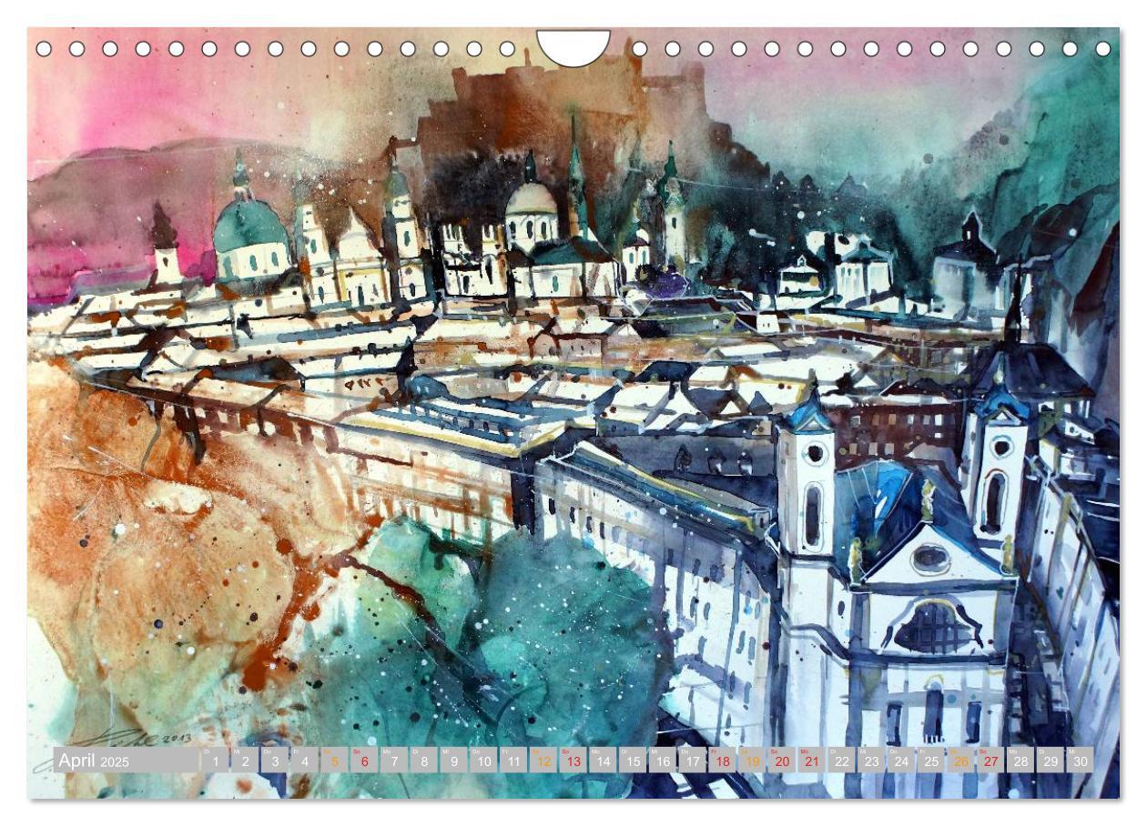 Bild: 9783435668045 | Aquarelle aus der Mozartstadt Salzburg (Wandkalender 2025 DIN A4...