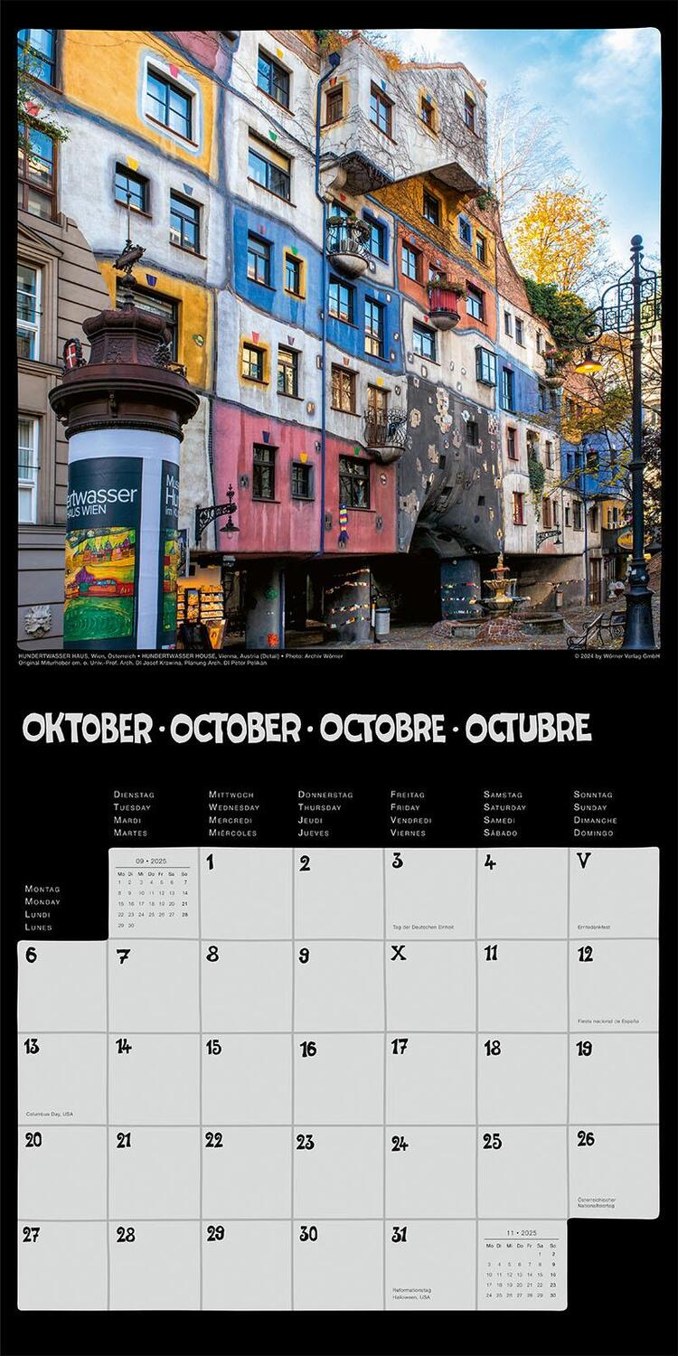 Bild: 9783910430150 | Hundertwasser Broschürenkalender Architektur 2025 | Wörner Verlag GmbH