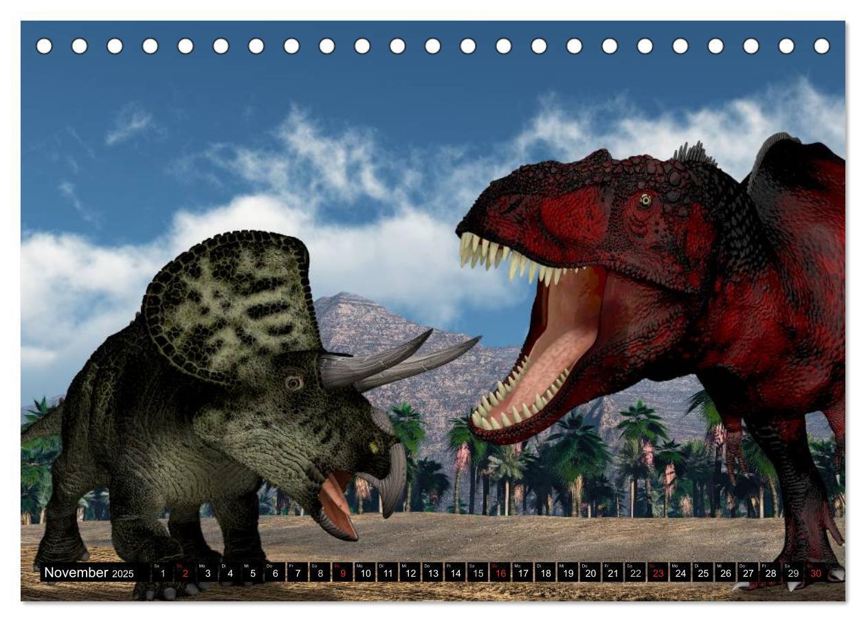 Bild: 9783435567058 | Dinosaurier. Urzeitliche Giganten (Tischkalender 2025 DIN A5 quer),...