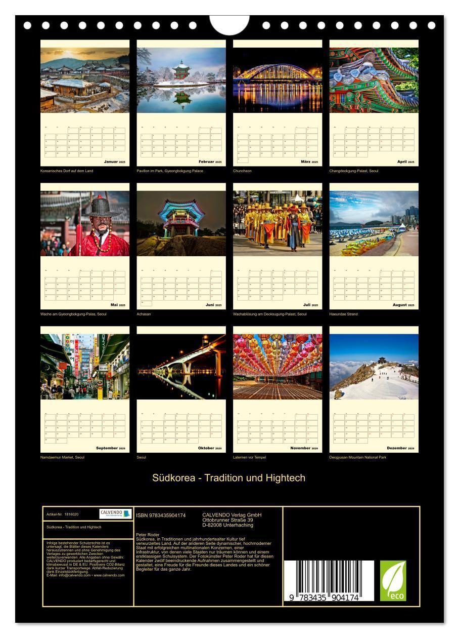 Bild: 9783435904174 | Südkorea - Tradition und Hightech (Wandkalender 2025 DIN A4 hoch),...