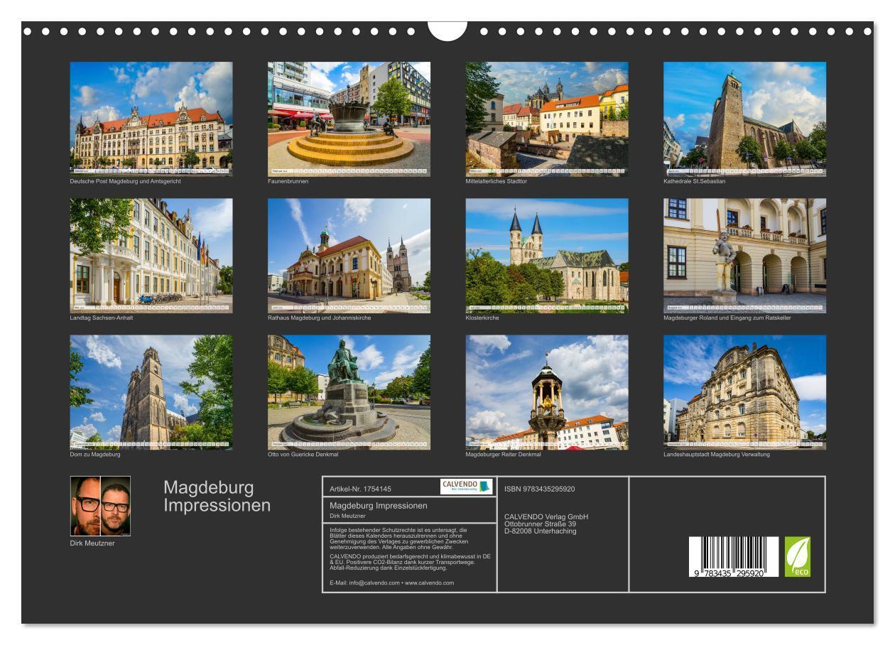 Bild: 9783435295920 | Magdeburg Impressionen (Wandkalender 2025 DIN A3 quer), CALVENDO...