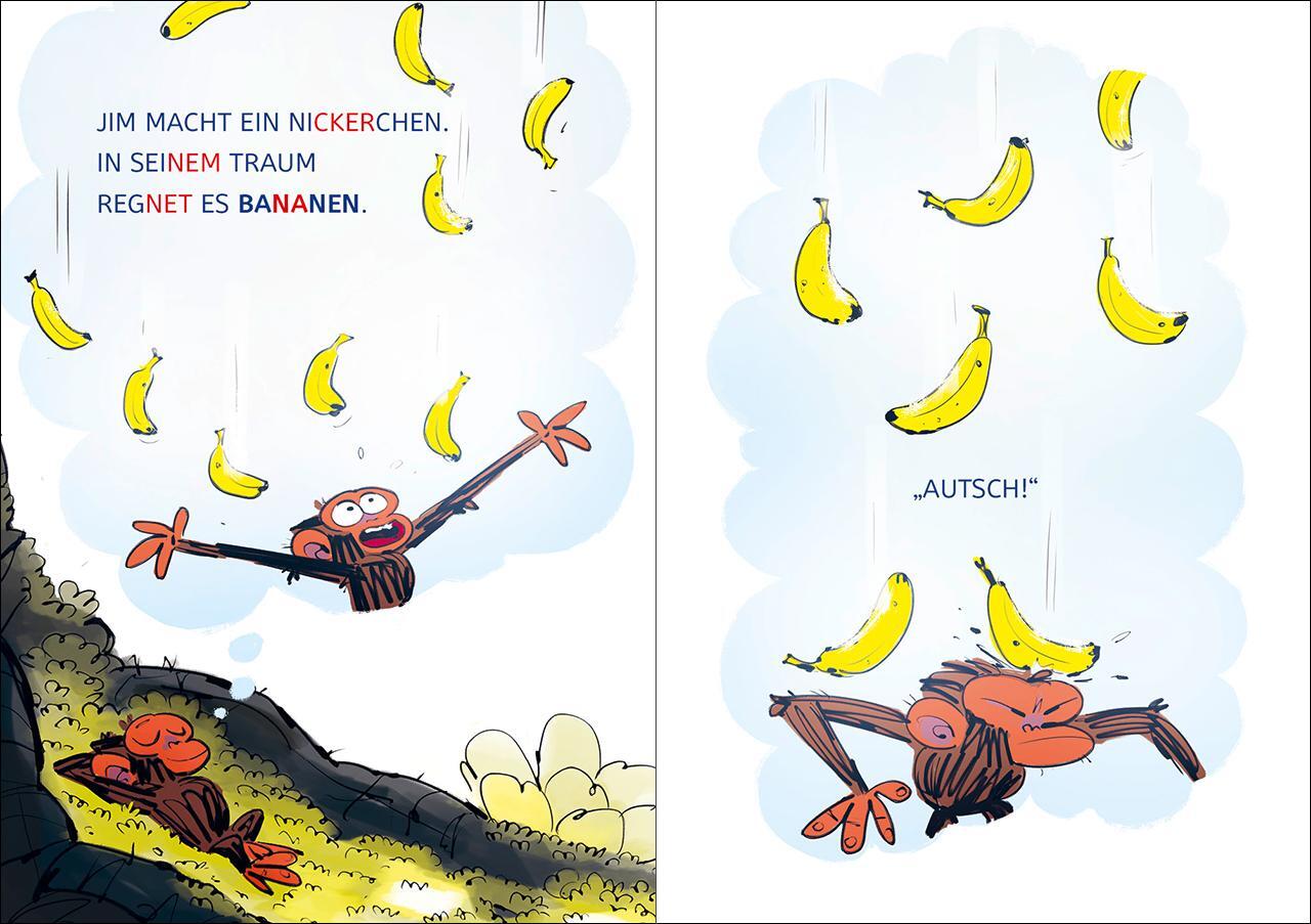 Bild: 9783743215863 | Leselöwen 1. Klasse - Jim ist mies drauf - Fertig, los ... Banane!...