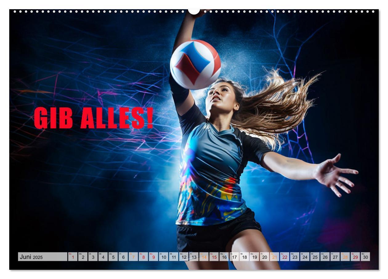 Bild: 9783383862816 | Volleyball und Motivation (Wandkalender 2025 DIN A2 quer), CALVENDO...