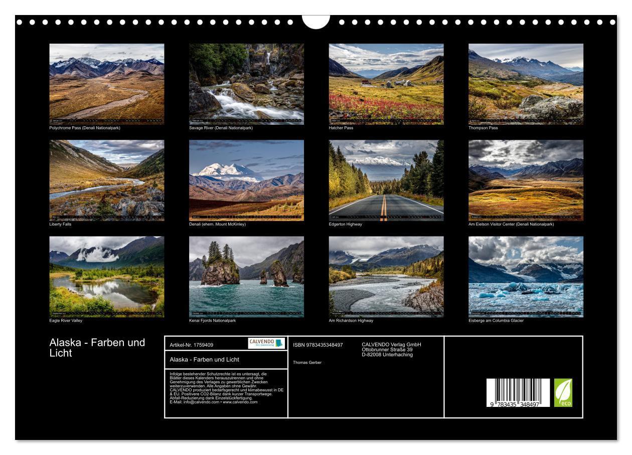 Bild: 9783435348497 | Alaska - Farben und Licht (Wandkalender 2025 DIN A3 quer), CALVENDO...