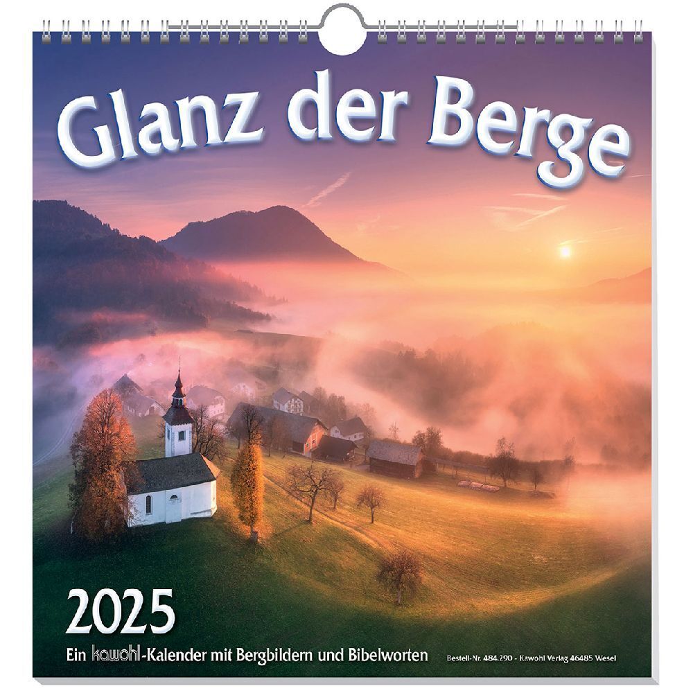 Cover: 9783754829059 | Glanz der Berge 2025 | Wandkalender mit Bergbildern und Bibelworten