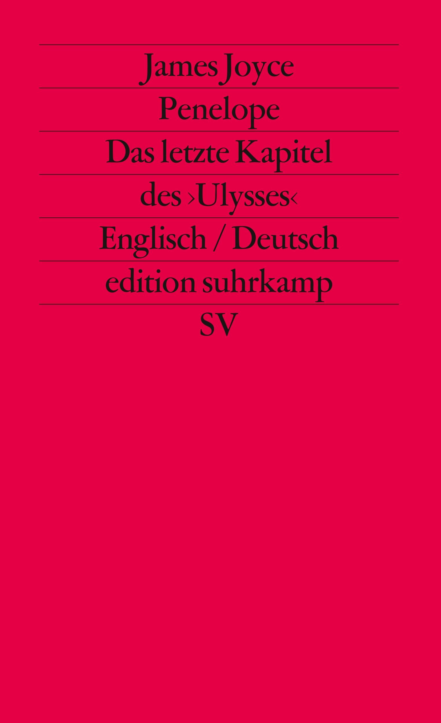 Cover: 9783518111062 | Penelope. Das letzte Kapitel des Ulysses (Übers. Wollschläger) | Joyce