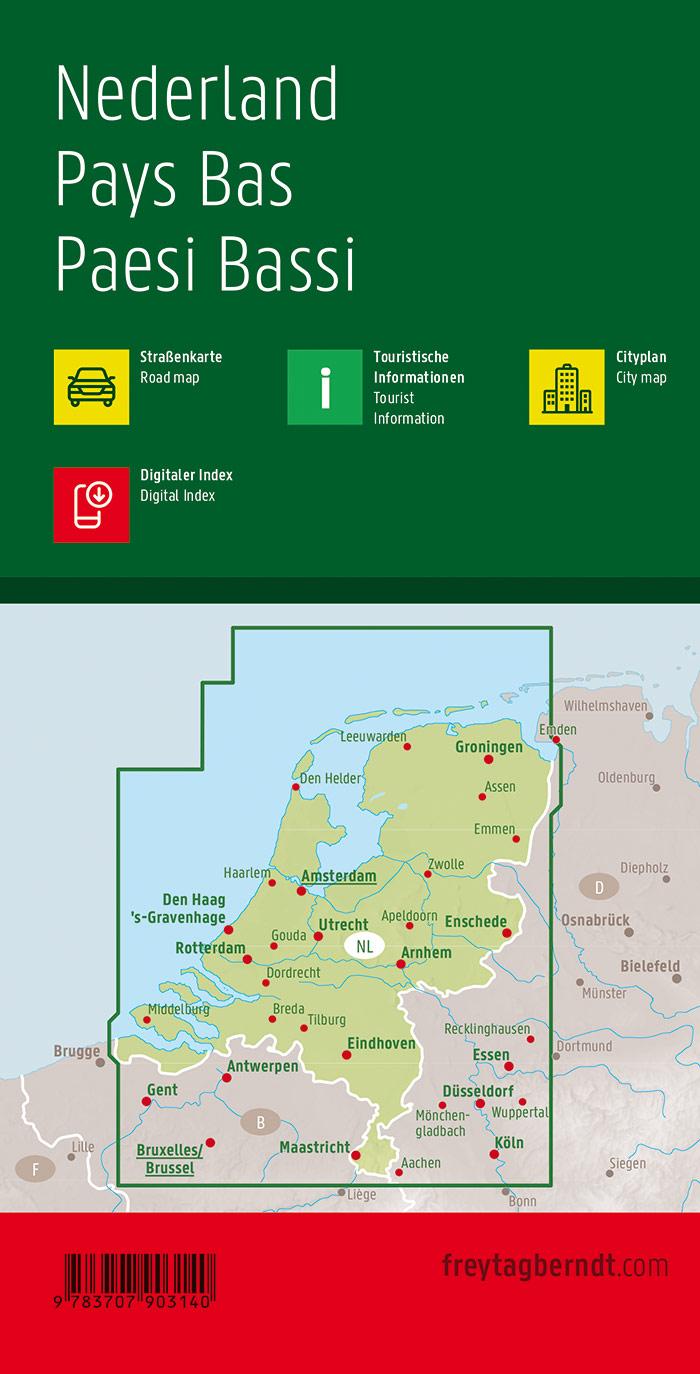 Rückseite: 9783707903140 | Niederlande 1 : 300 000 | (Land-)Karte | Deutsch | 2008