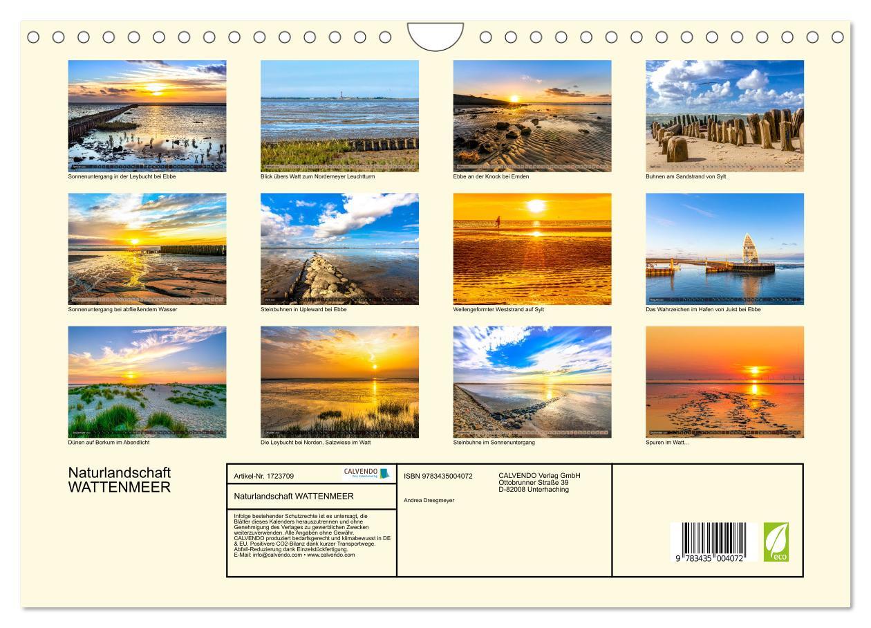 Bild: 9783435004072 | Naturlandschaft WATTENMEER (Wandkalender 2025 DIN A4 quer),...