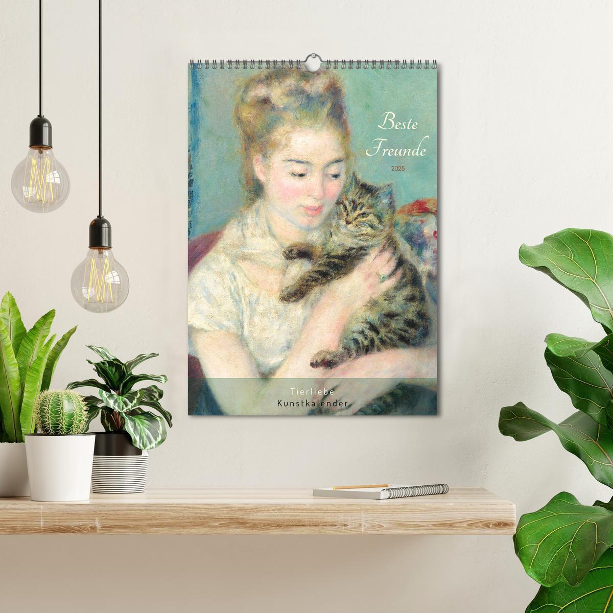 Bild: 9783435887378 | Beste Freunde - Tierliebe Kunstkalender (Wandkalender 2025 DIN A3...