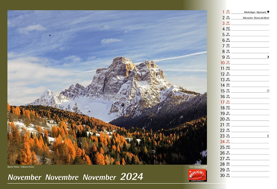 Bild: 9788887531404 | Dolomiten 2024 | Kalender | 2024 | Atlas Kalender | EAN 9788887531404