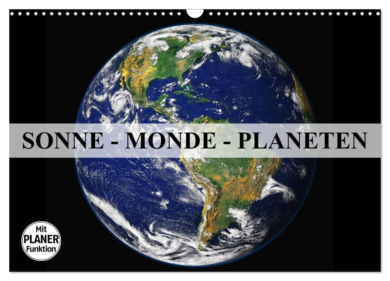 Cover: 9783435530779 | Sonne, Monde und Planeten (Wandkalender 2025 DIN A3 quer), CALVENDO...