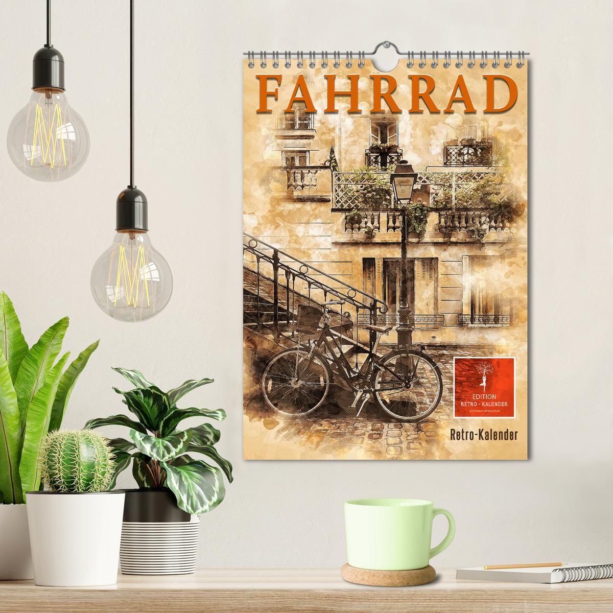 Bild: 9783435930678 | Fahrrad - Retro-Kalender (Wandkalender 2025 DIN A4 hoch), CALVENDO...