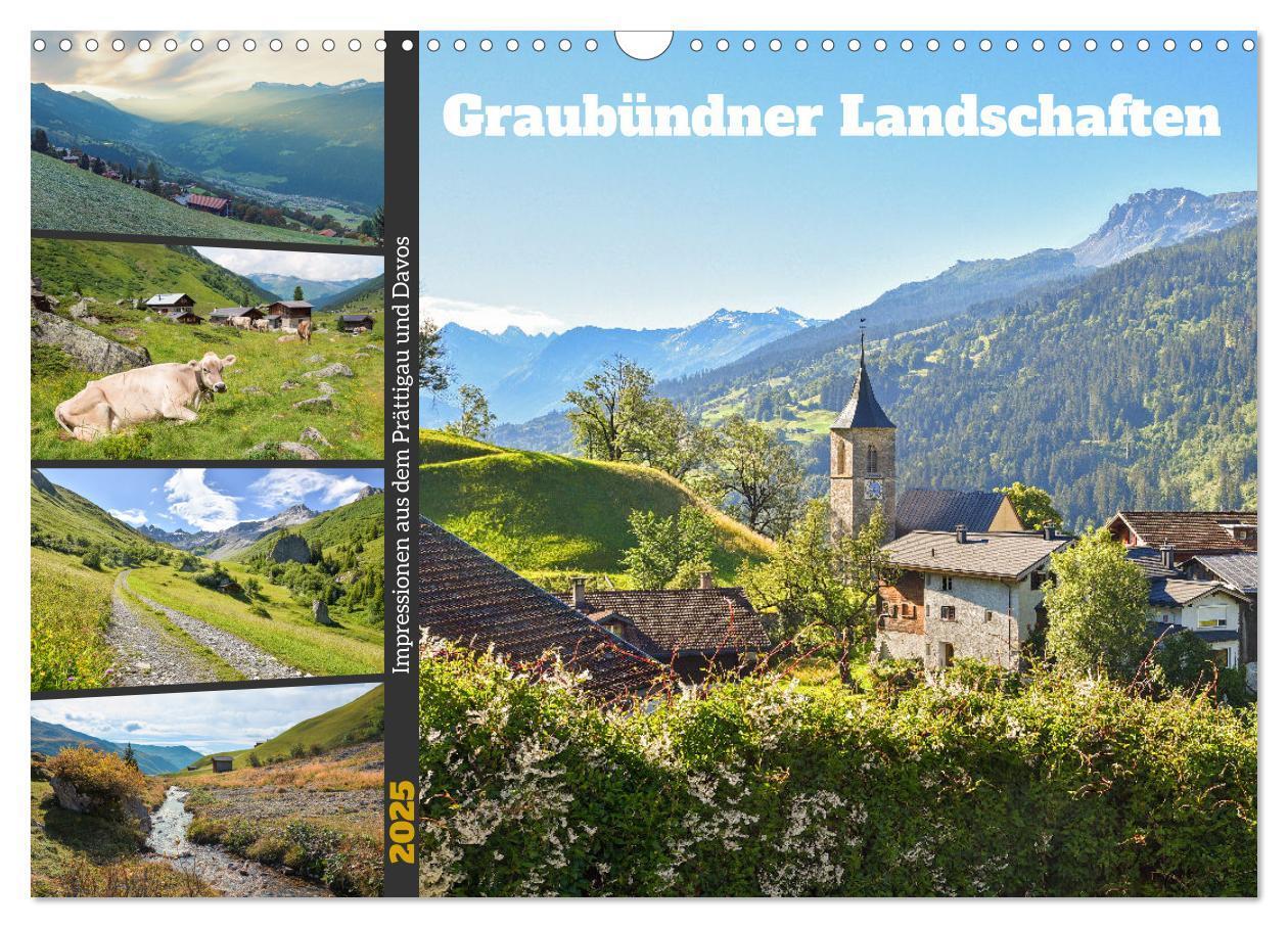 Cover: 9783383832741 | Graubündner Landschaften (Wandkalender 2025 DIN A3 quer), CALVENDO...