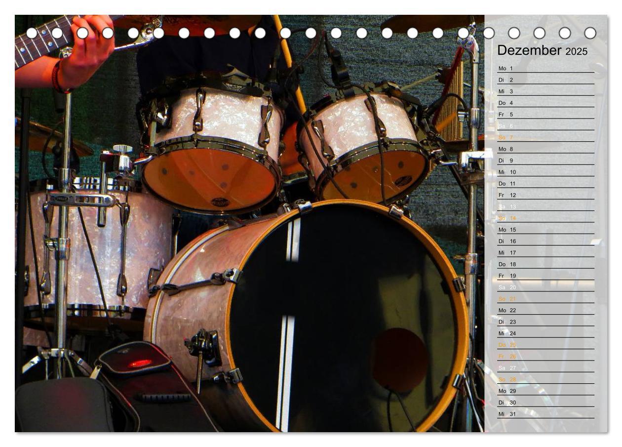Bild: 9783435424047 | Schlagzeug onstage (Tischkalender 2025 DIN A5 quer), CALVENDO...