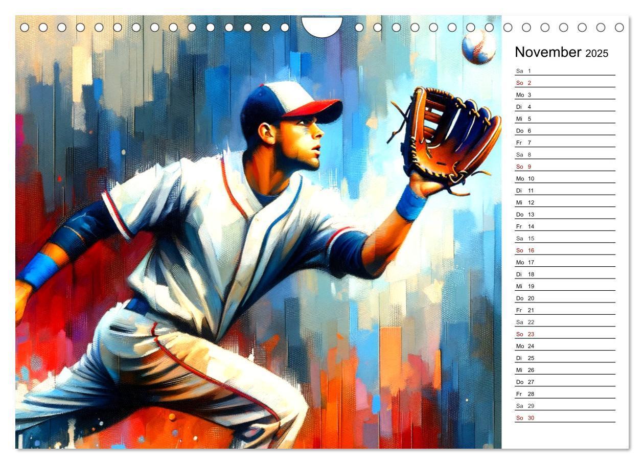 Bild: 9783383776366 | Baseball Acryl - Zwischen Realität und KI Visionen (Wandkalender...