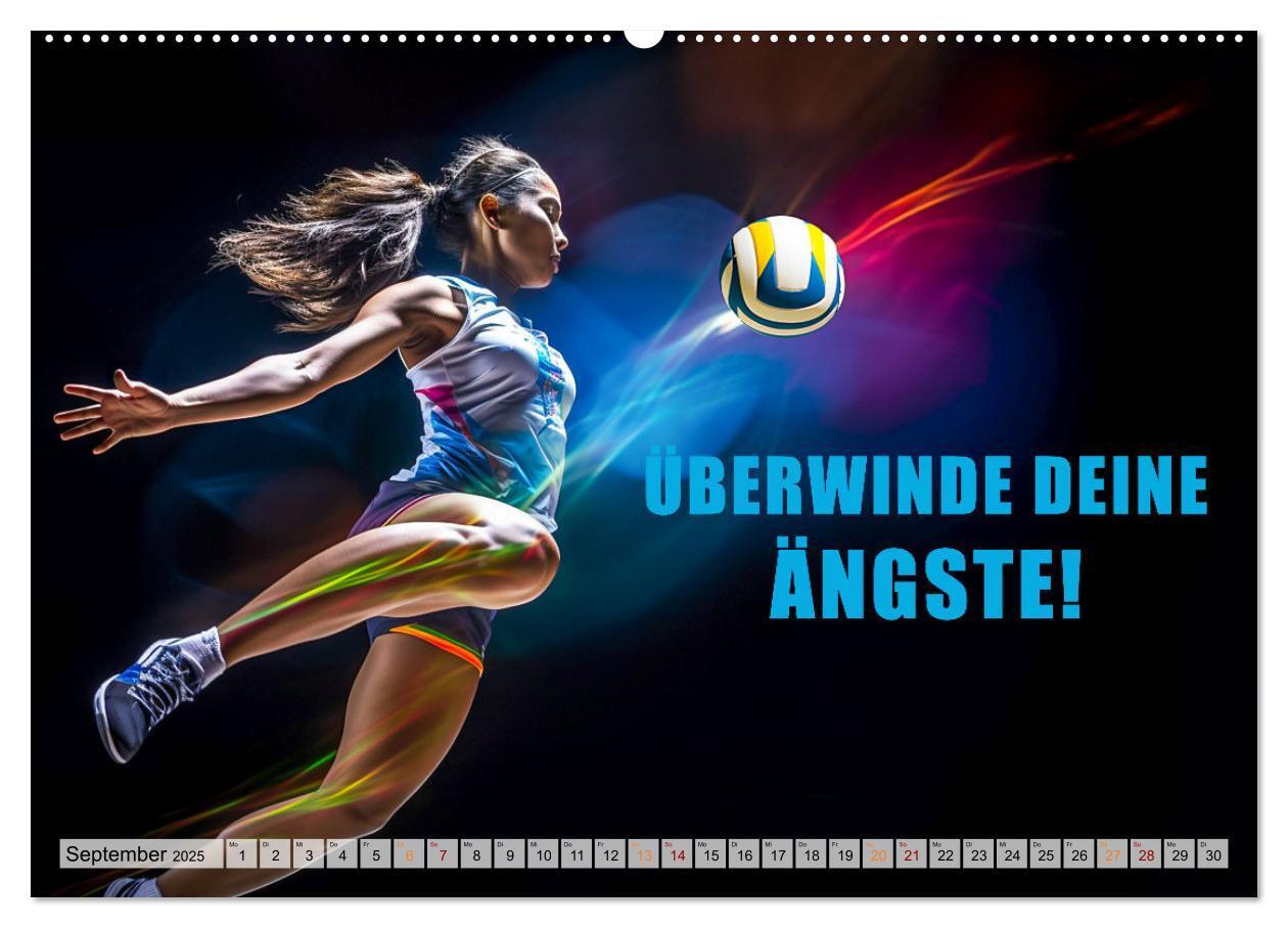 Bild: 9783383862816 | Volleyball und Motivation (Wandkalender 2025 DIN A2 quer), CALVENDO...