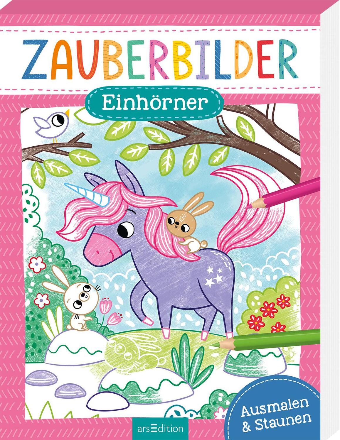 Cover: 9783845849157 | Zauberbilder - Einhörner | Ausmalen &amp; Staunen | Taschenbuch | 48 S.