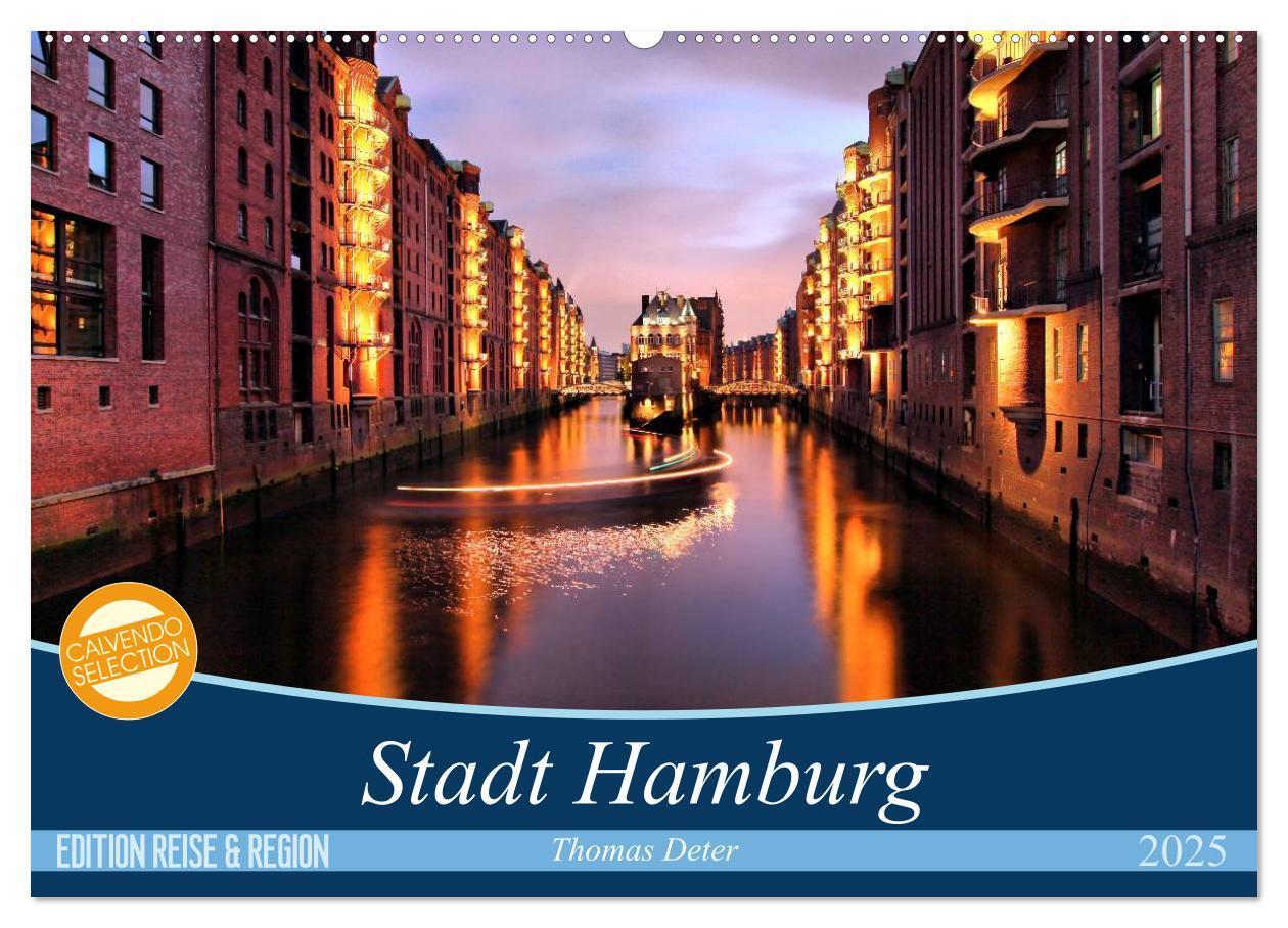 Cover: 9783435833443 | Stadt Hamburg (Wandkalender 2025 DIN A2 quer), CALVENDO Monatskalender