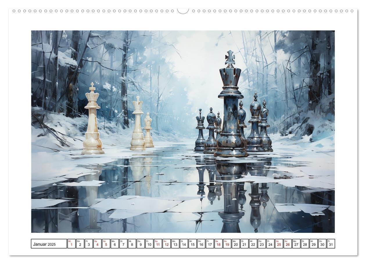 Bild: 9783383879005 | Schach Matt (hochwertiger Premium Wandkalender 2025 DIN A2 quer),...